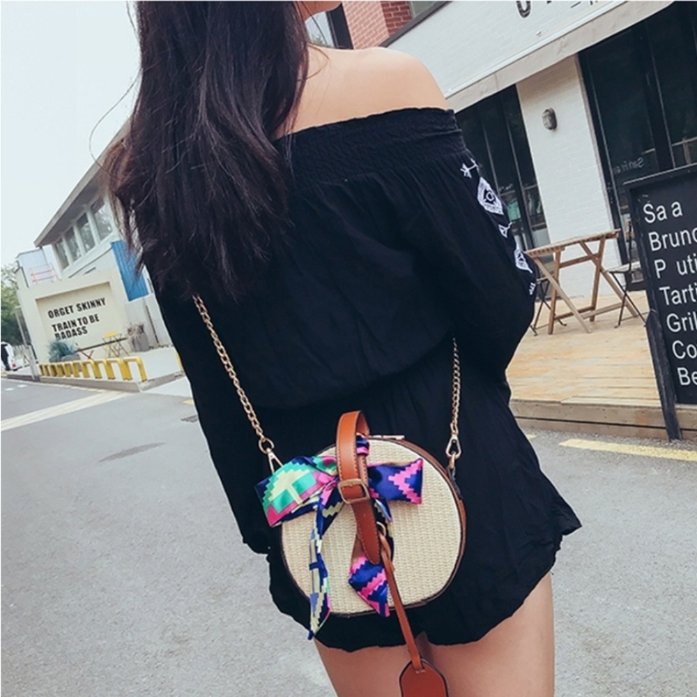 Sale💖Small Round Beach HandBag for Women - Picture 7 of 13